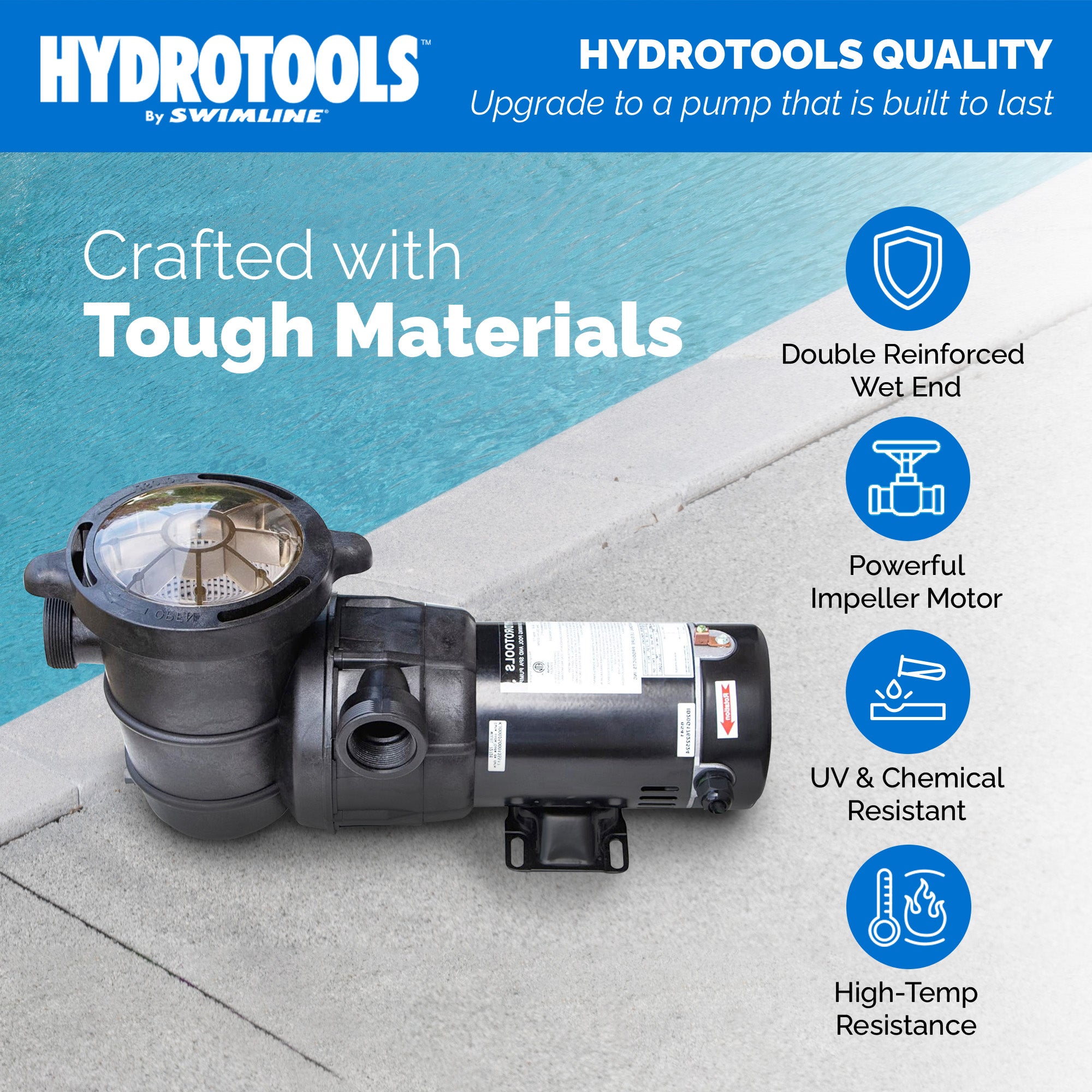 Swimline Hydro Flo 1.5 HP 5820 GPH 2 Speed Horizontal Discharge Pump (Open Box) - Smart-nests