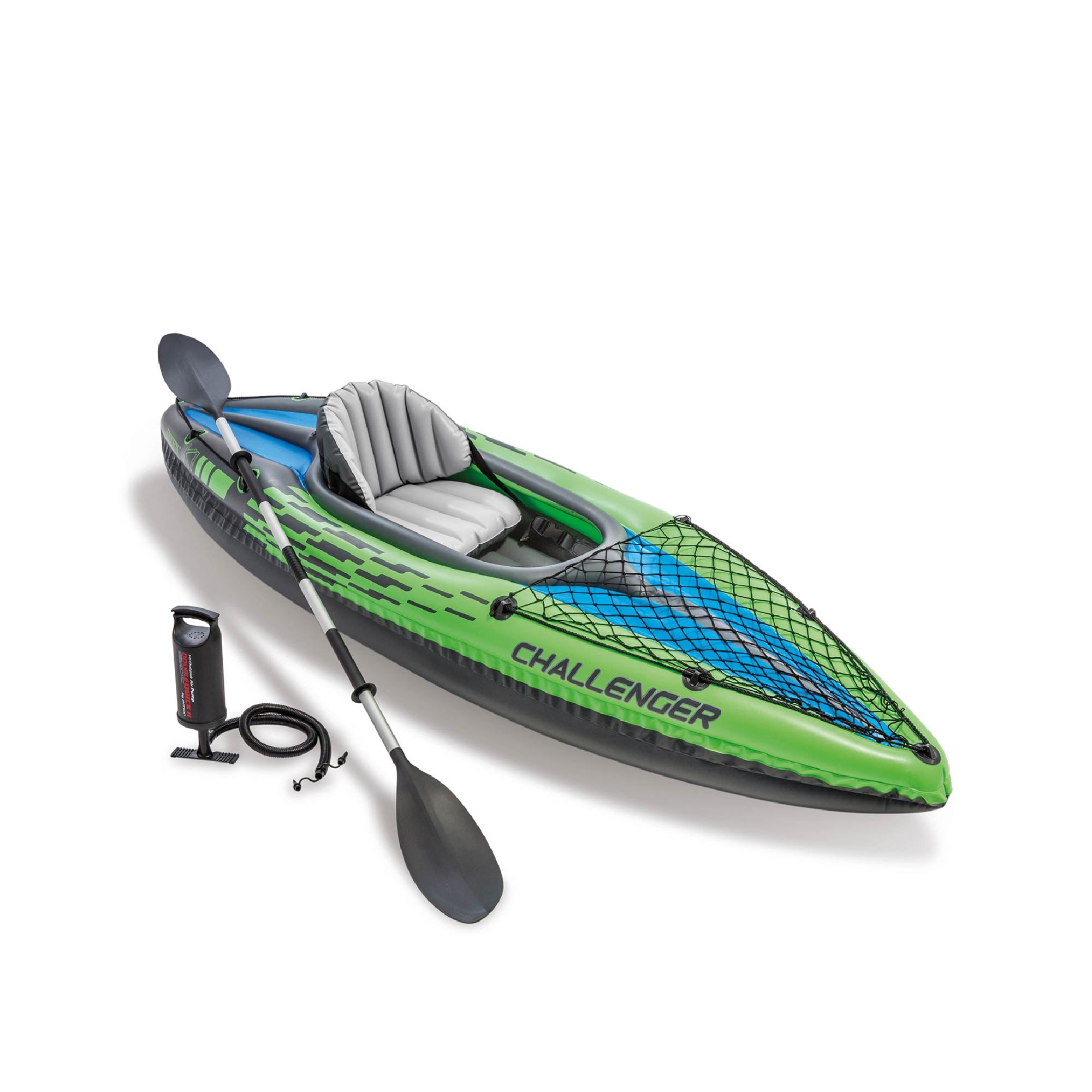 Intex Challenger K1 Inflatable Single Person Kayak Set and Accessory Kit w/ Pump - Smart-nests