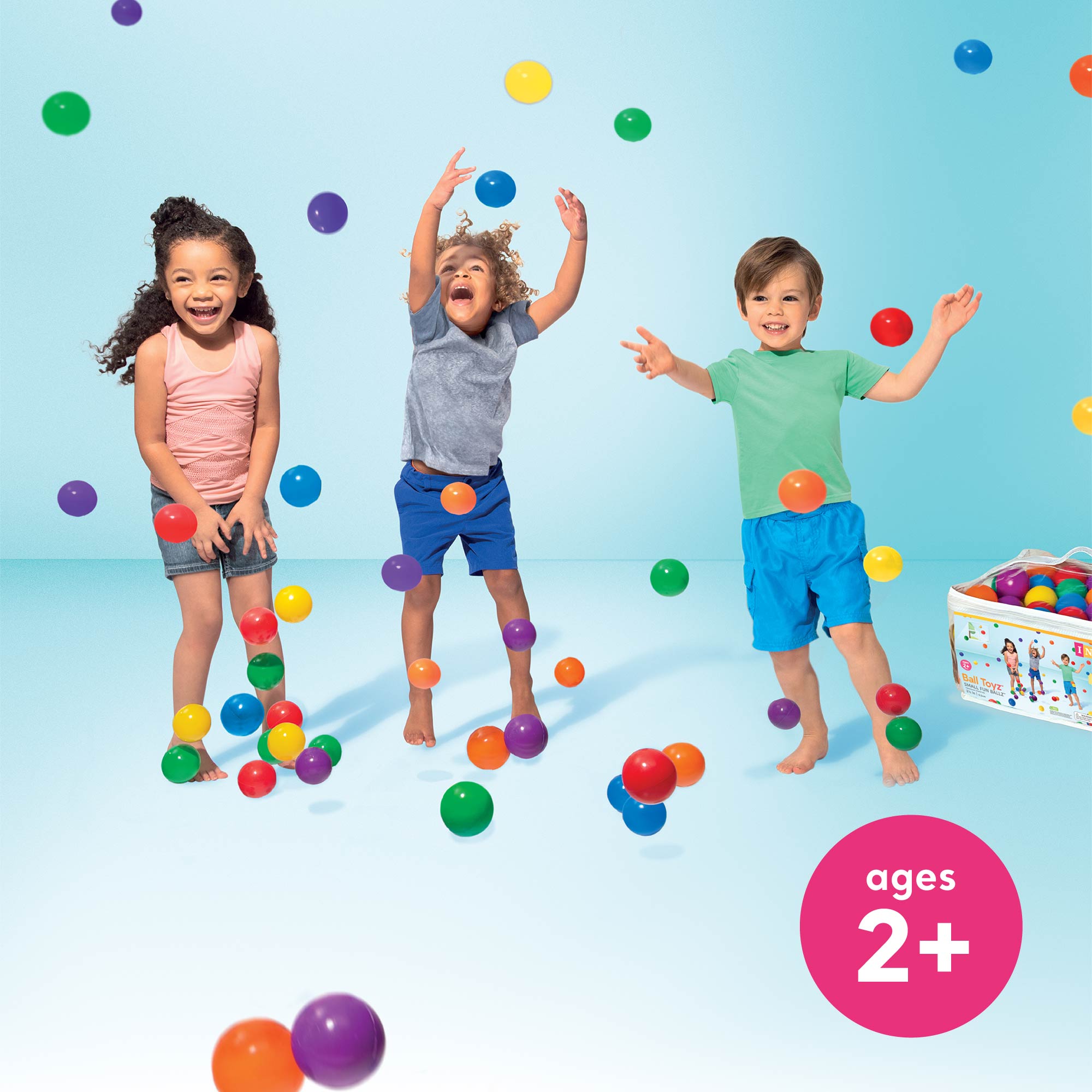 100-Pack Intex Small Plastic Multi-Colored Fun Ballz For A Ball Pit (Used) - Smart-nests
