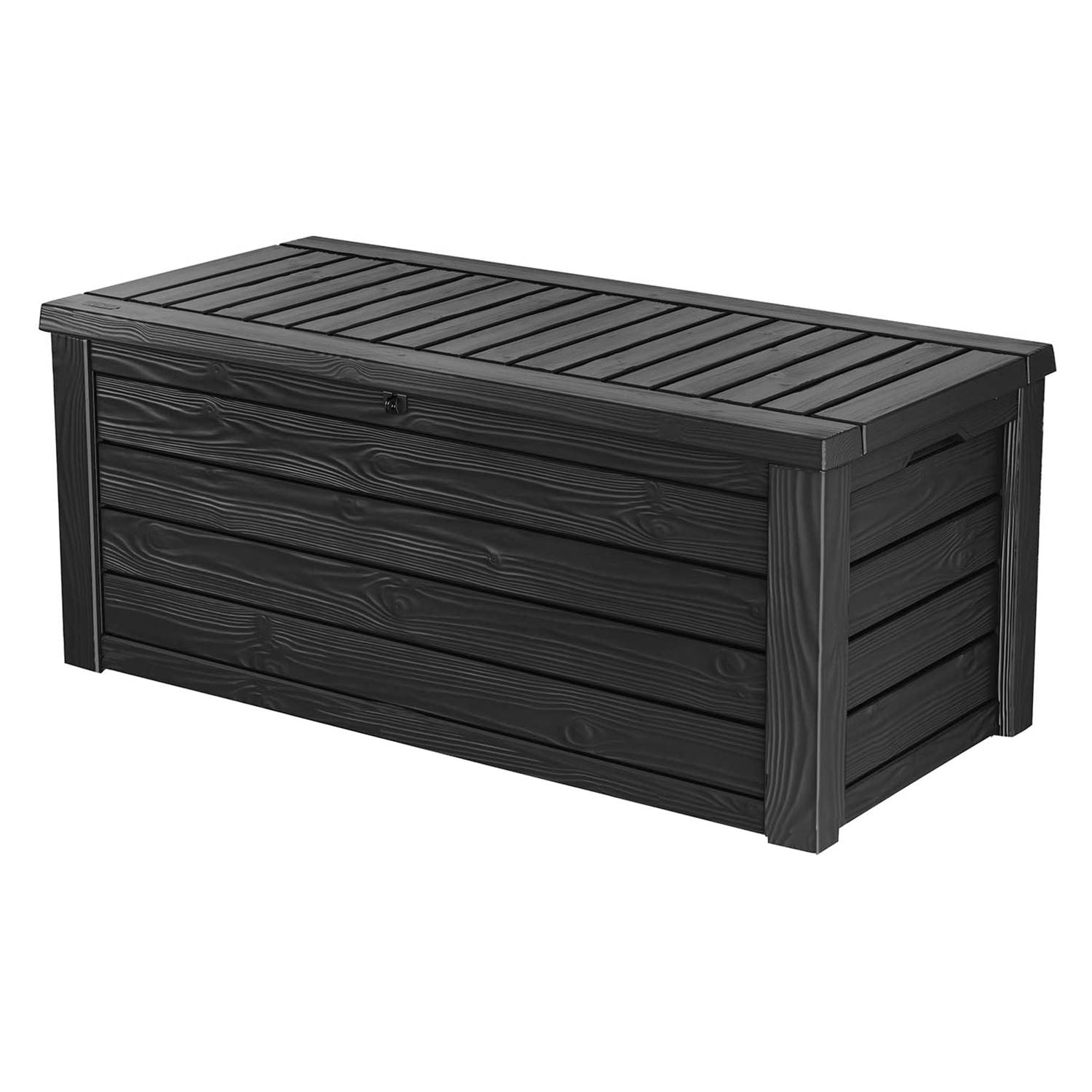 Keter Westwood 150 Gallon Plastic Outdoor Furniture Storage Deck Box, Dark Gray - Smart-nests