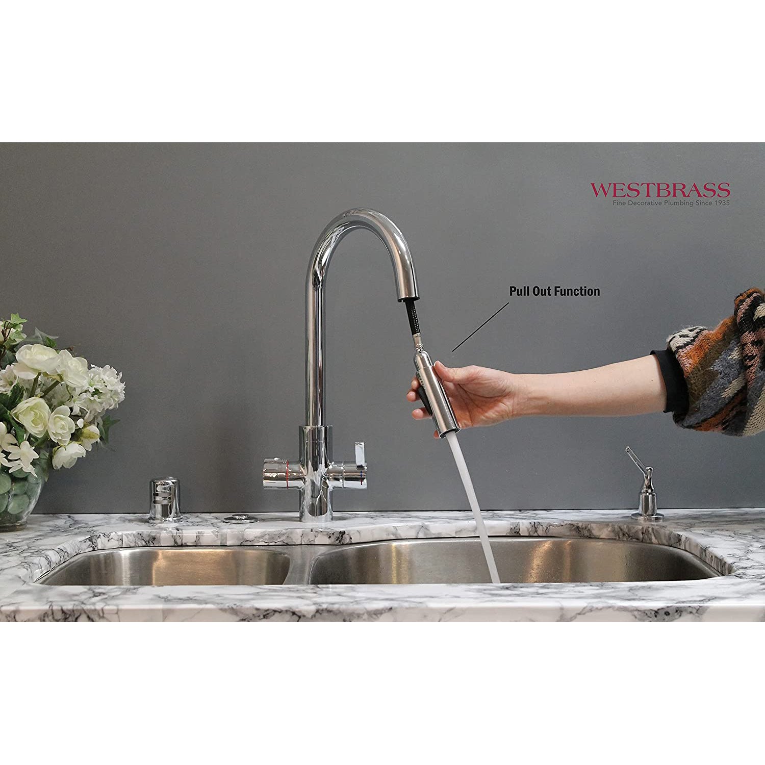 Westbrass HotMaster 4in1 Hot Water Dispenser Faucet w/ Hot Tank, Polished Chrome - Smart-nests