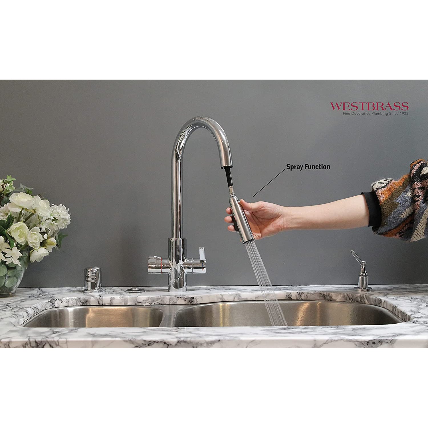 Westbrass HotMaster 4in1 Hot Water Dispenser Faucet w/ Hot Tank, Polished Chrome - Smart-nests