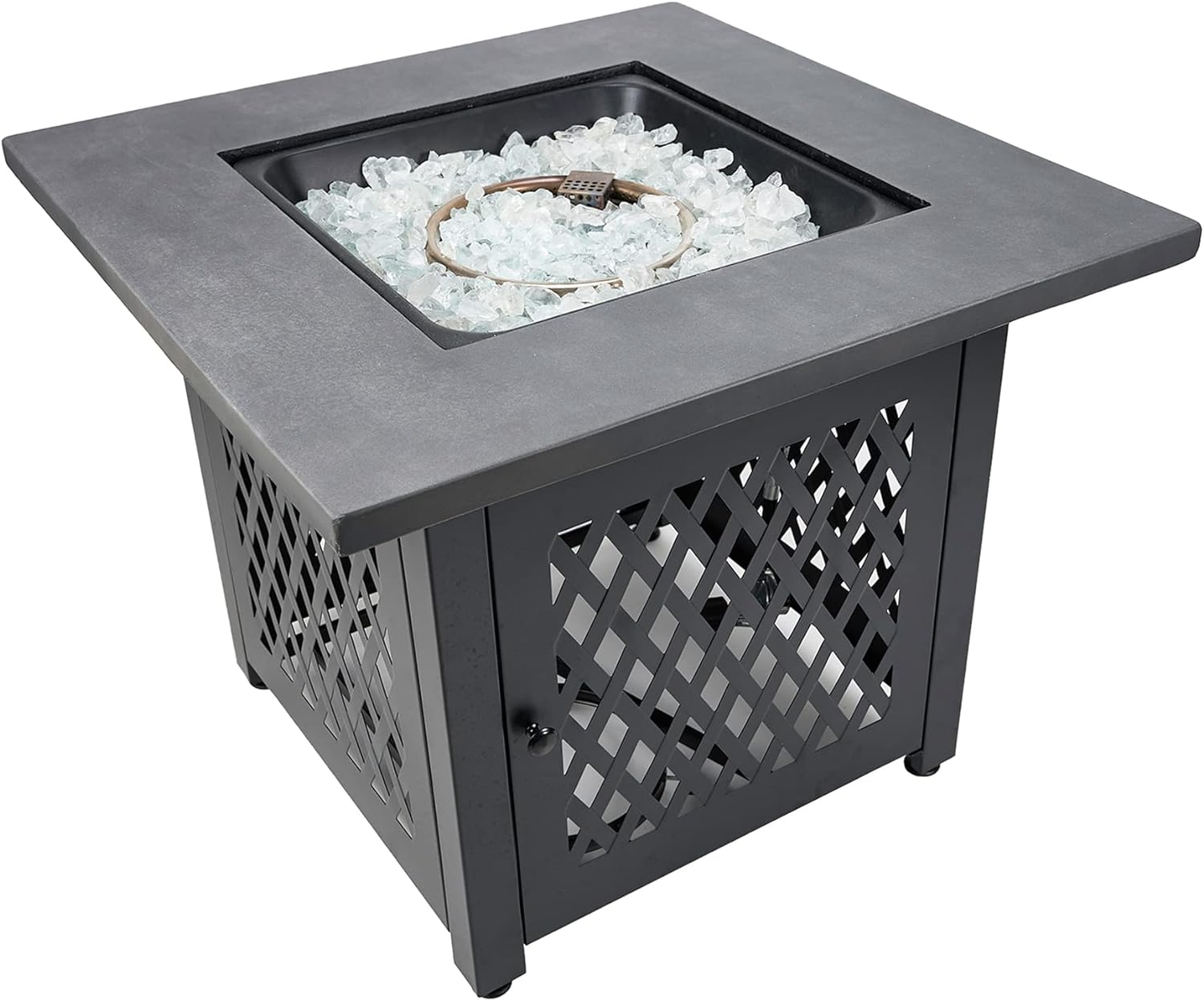 Endless Summer Charles 30 Inch Square Outdoor UV Printed LP Gas Fire Pit Table - Smart-nests