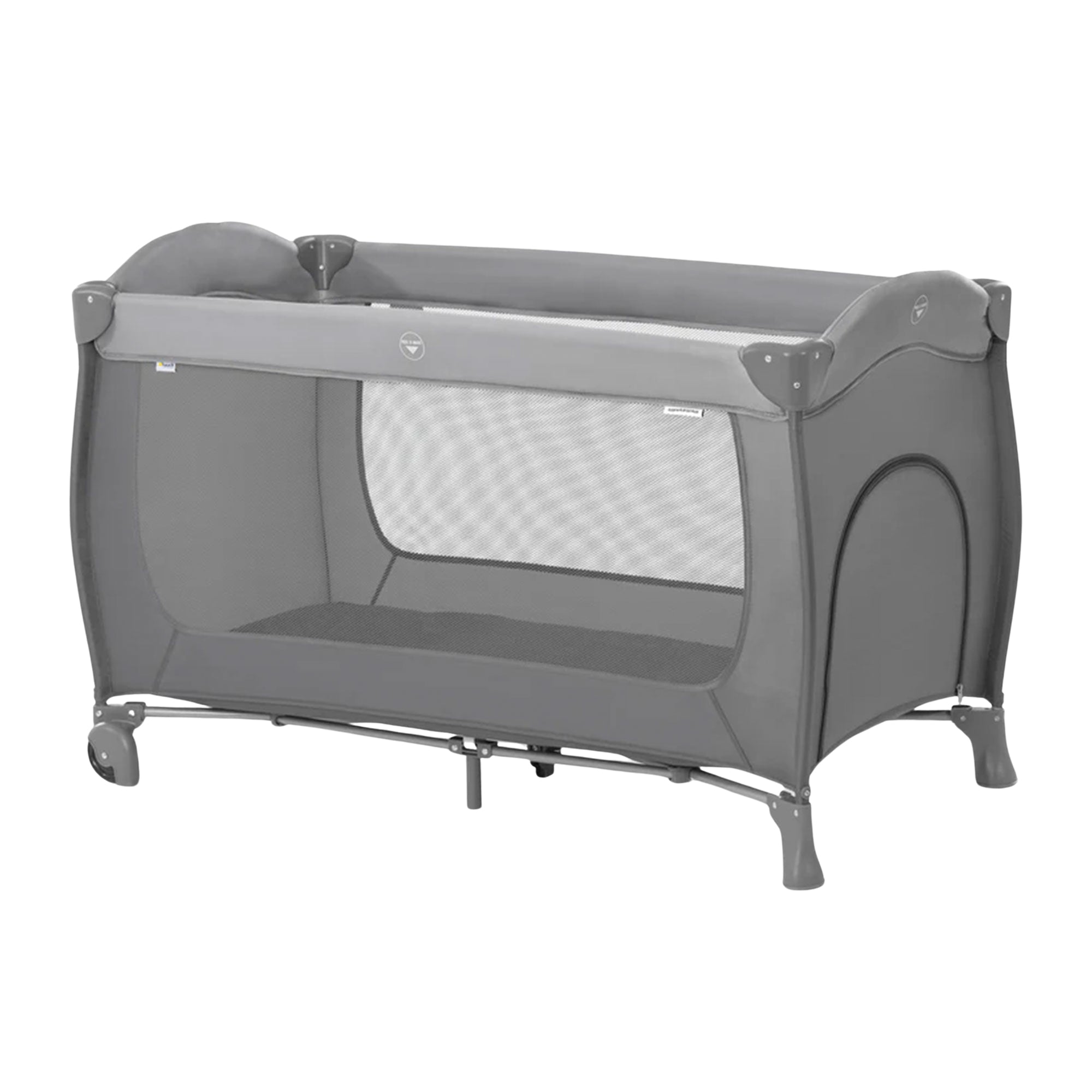 hauck Sleep N Play Go Plus Foldable Travel Bed and Playpen with Mattress, Gray - Smart-nests
