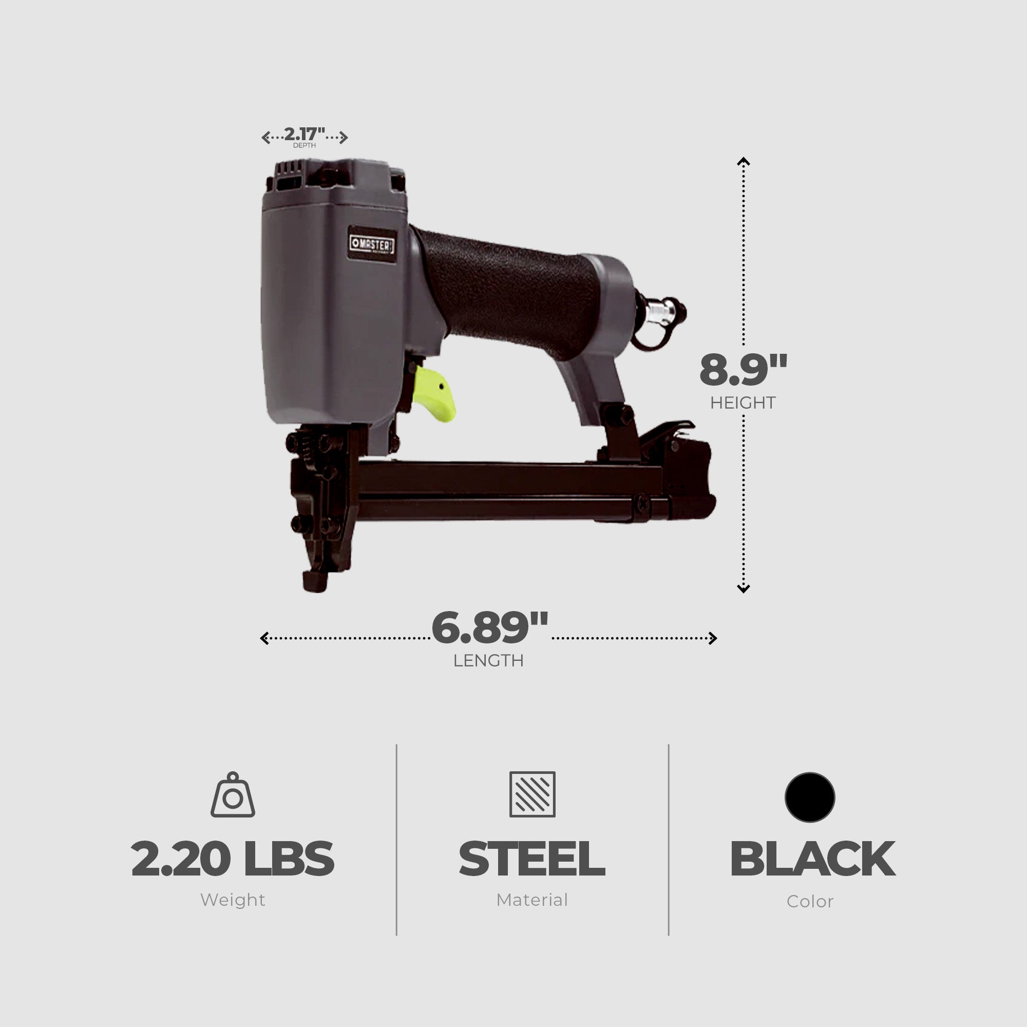 Master Mechanic 20 Gauge Pneumatic Upholstery Stapler Holds Up to 100 Fasteners - Smart-nests
