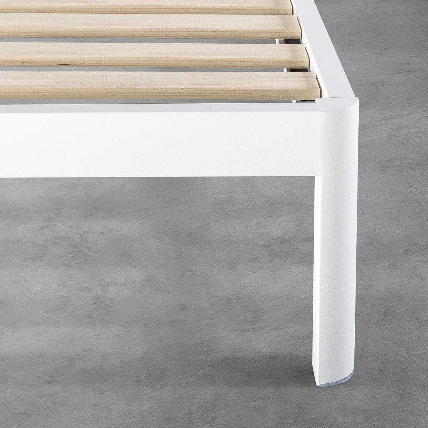 Mellow KERT Metal and Wood Platform Bed Frame with Upholstered Headboard, Full - Smart-nests