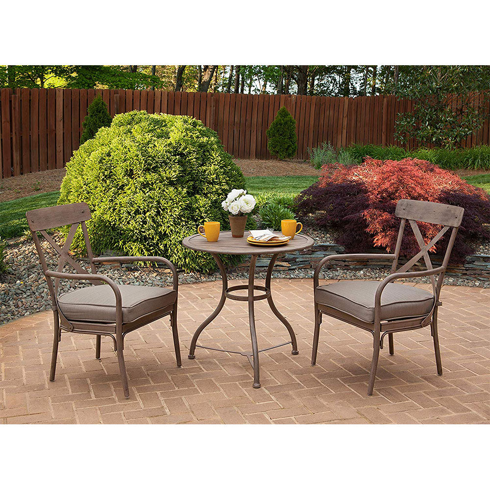 Numark Marquette 3 Piece Outdoor Dining Bistro Set w/ Classy Countryside Finish - Smart-nests