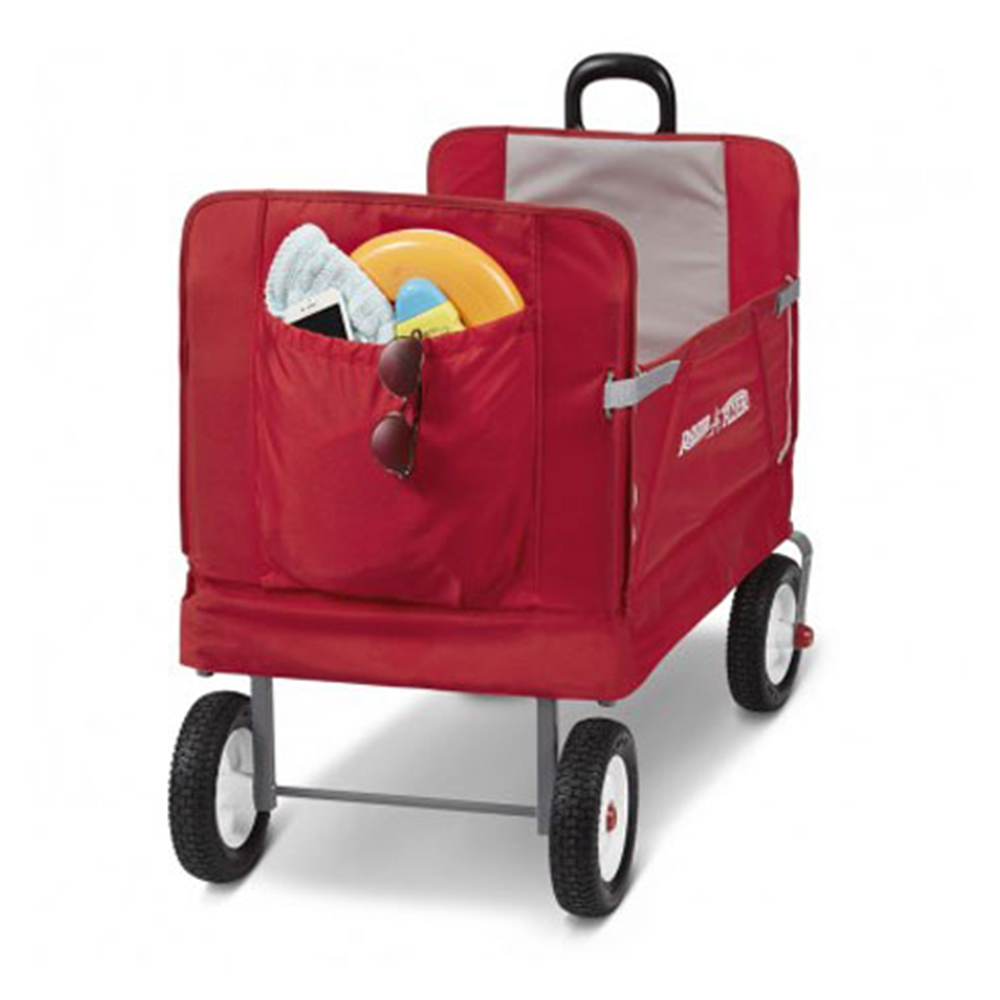 Radio Flyer All Terrain 3-in-1 Off Road EZ Fold Wagon for Kids and Cargo, Red - Smart-nests