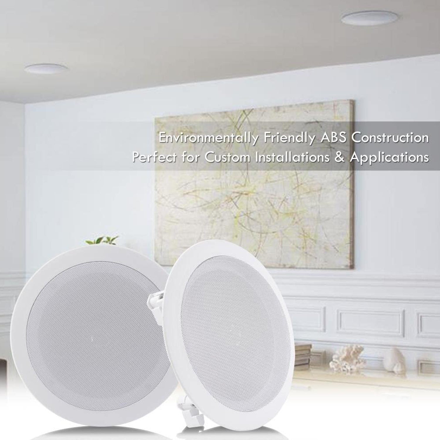 Pyle PDIC1661RD 6.5 Inch 200 Watt In Ceiling Wall 2 Way Speaker System Pair - Smart-nests