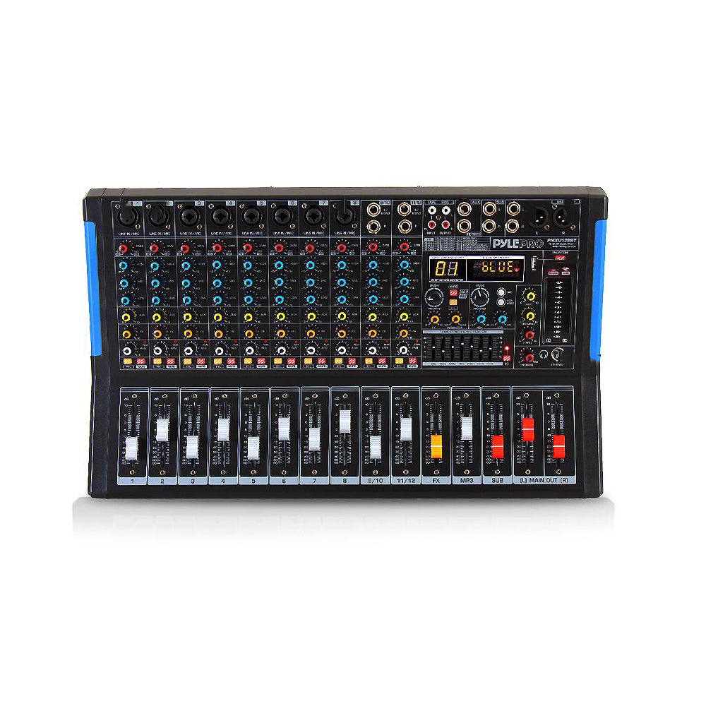 Pyle PMXU128BT 12 Channel Bluetooth DJ Studio Audio Sound Board Mixer System - Smart-nests