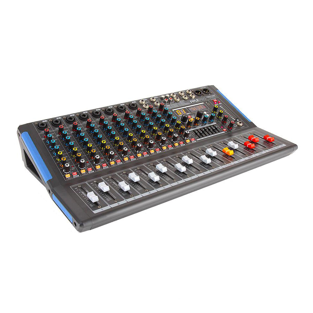 Pyle PMXU128BT 12 Channel Bluetooth DJ Studio Audio Sound Board Mixer System - Smart-nests