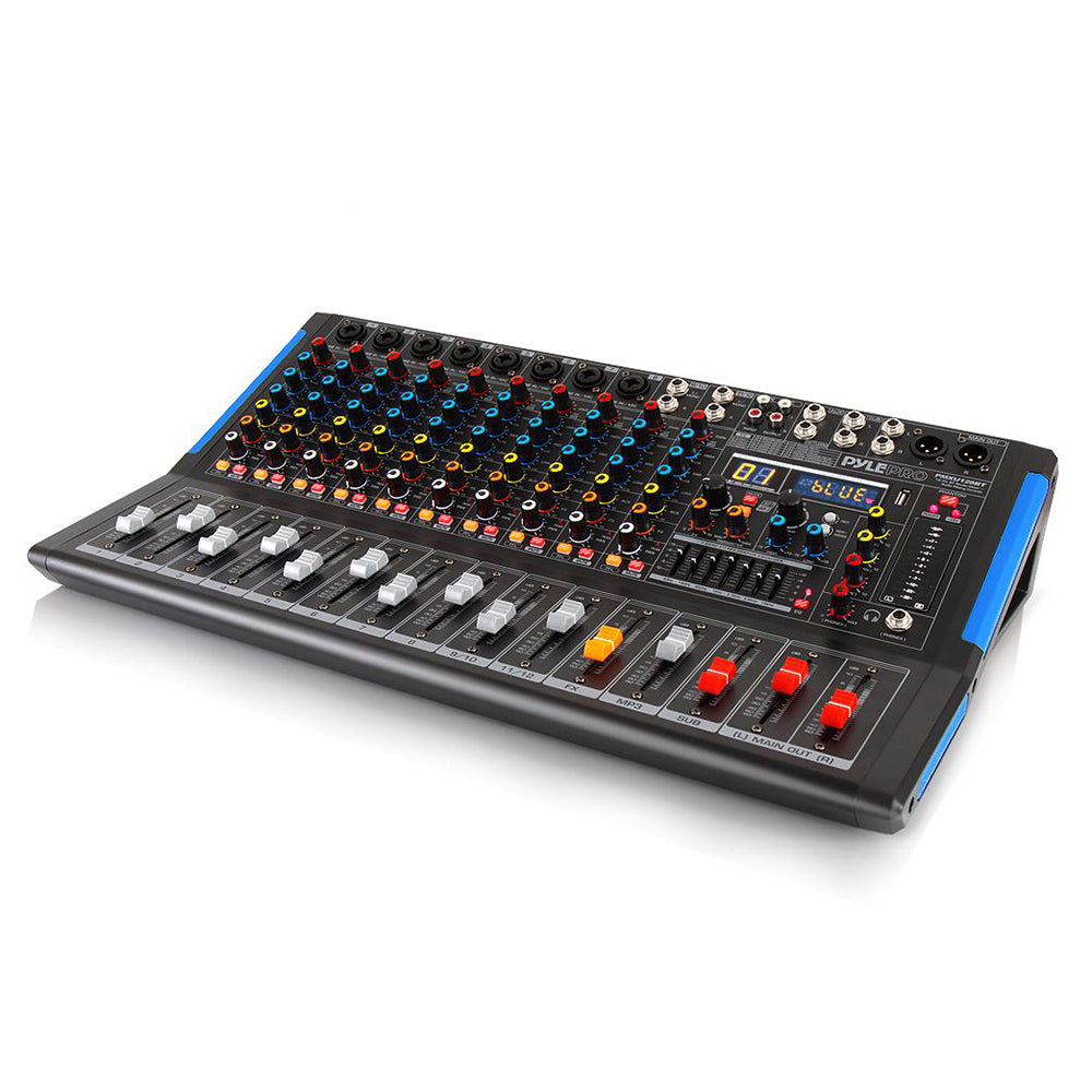 Pyle PMXU128BT 12 Channel Bluetooth DJ Studio Audio Sound Board Mixer System - Smart-nests