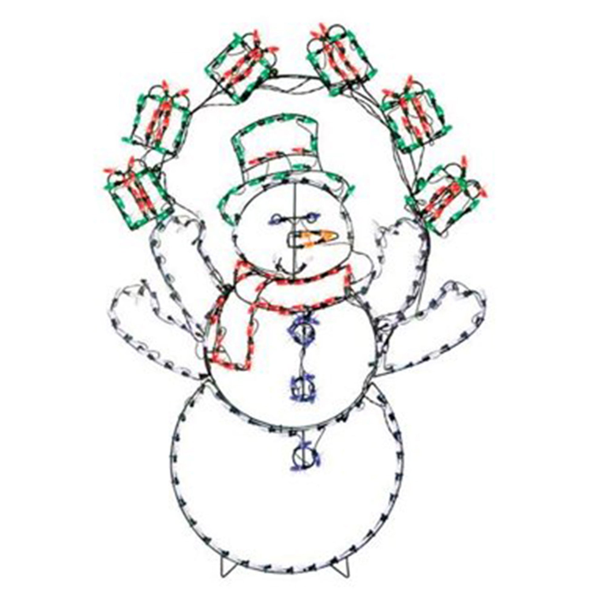 ProductWorks 60" Pro-Line LED Animation Juggling Snowman Christmas Yard Decor - Smart-nests