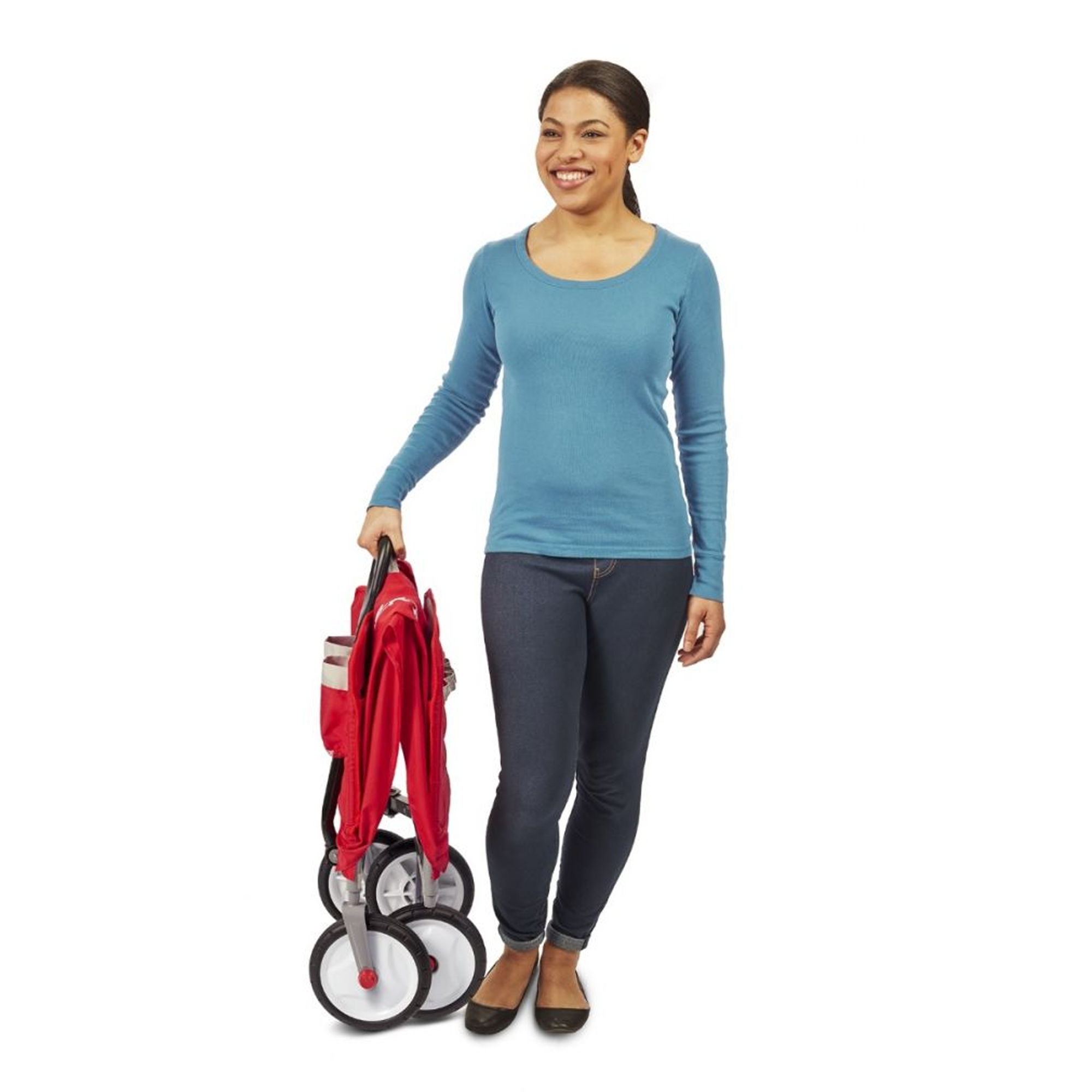 Radio Flyer All Terrain 3-in-1 Off Road EZ Fold Wagon for Kids and Cargo, Red - Smart-nests