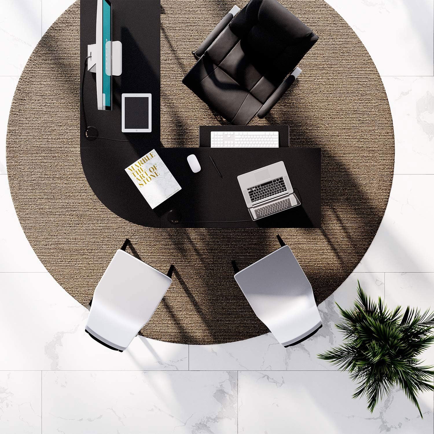RIF6 L Shaped Modern Computer Office Desk w/ Keyboard Tray, Easy Assembly, Black - Smart-nests