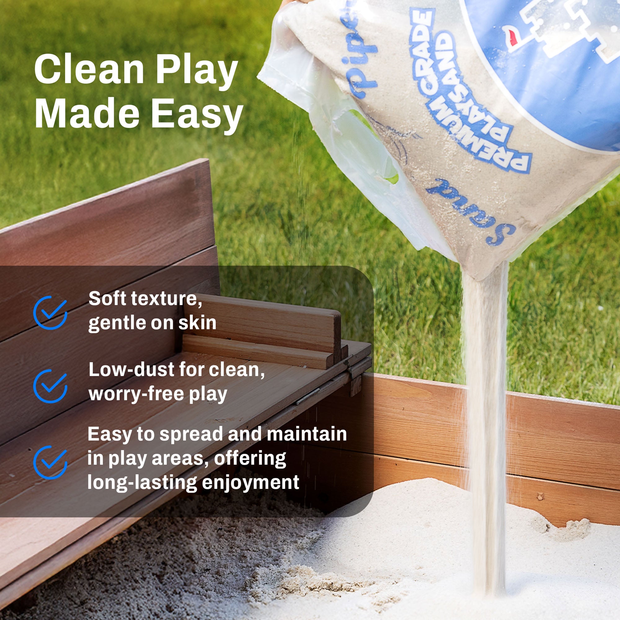 SandPiper 50 Pound Premium Grade Multi-Use Play Sand with Chemical Free Formula - Smart-nests
