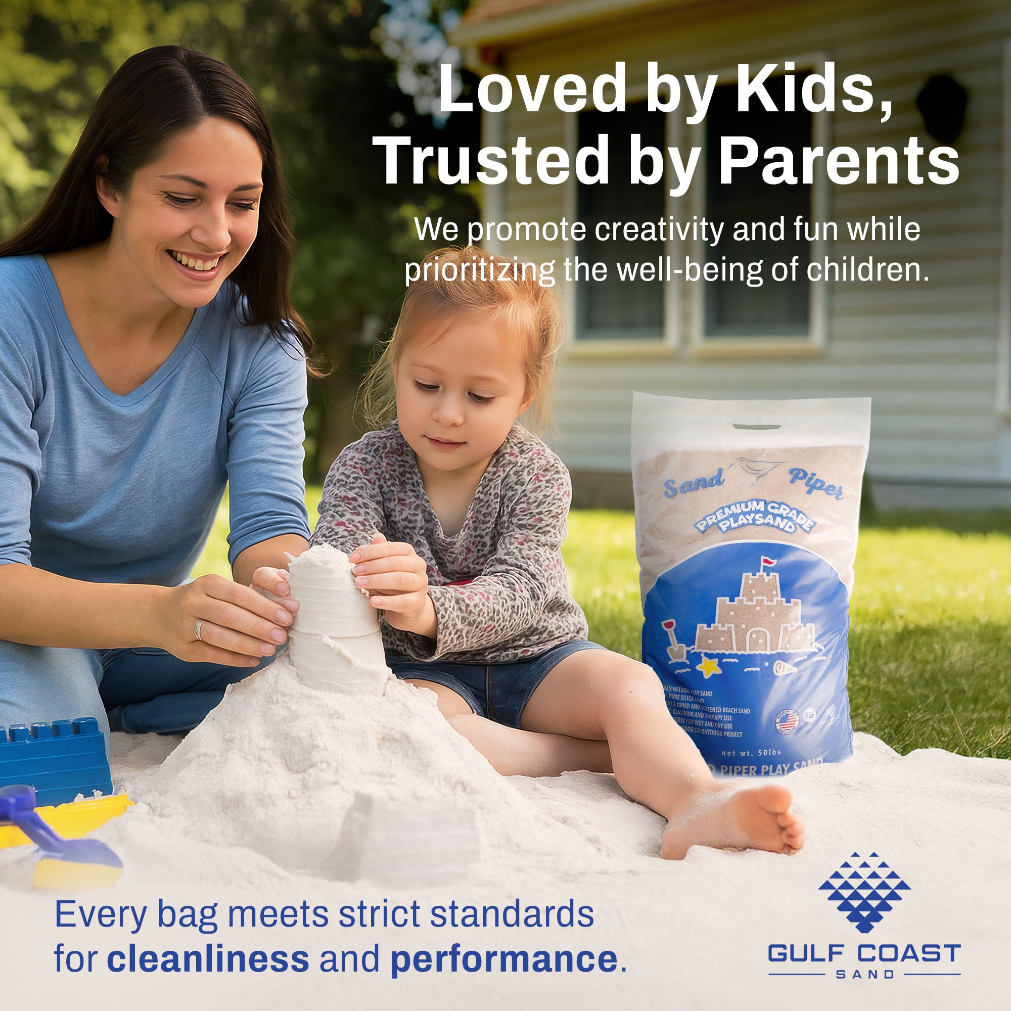 SandPiper 50 Pound Premium Grade Multi-Use Play Sand with Chemical Free Formula - Smart-nests