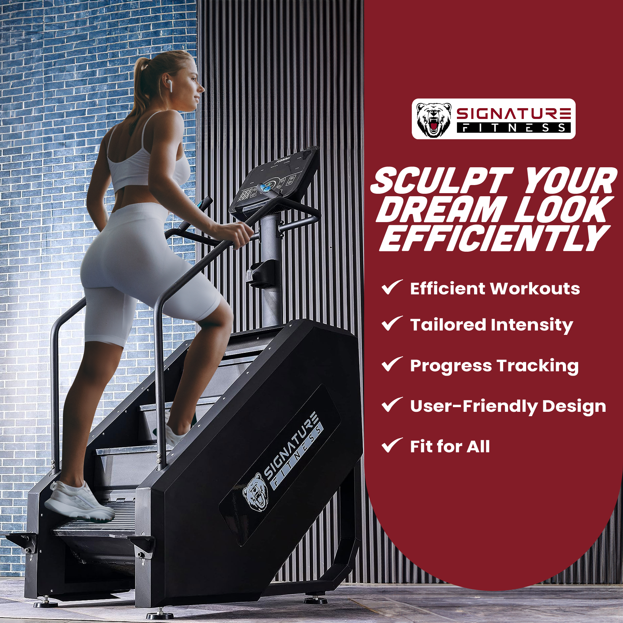 Signature Fitness Continuous Climber Gym Equipment Stair Stepper for Exercise - Smart-nests