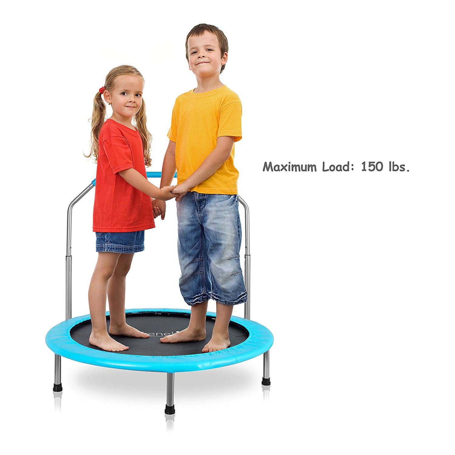 SereneLife 36 Inch Kids Indoor Outdoor Fitness Trampoline w/ Padded Frame Cover - Smart-nests