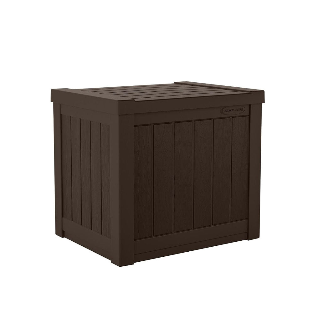 Suncast SS500J 22-Gallon Indoor Outdoor Resin Patio Storage Chest Deck Box, Java - Smart-nests