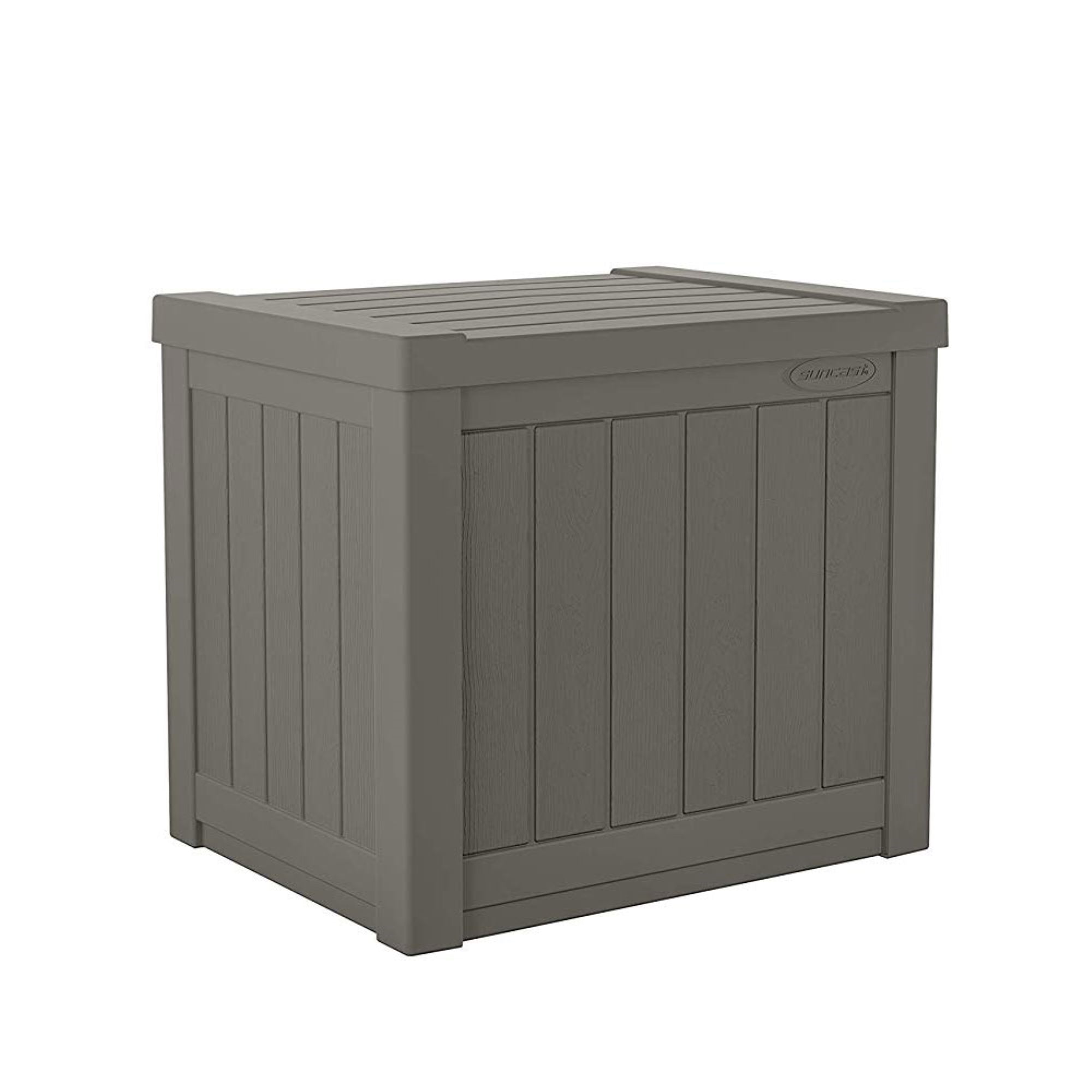 Suncast SS500ST 22 Gallon Small Resin Outdoor Patio Storage Deck Box, Stoney - Smart-nests