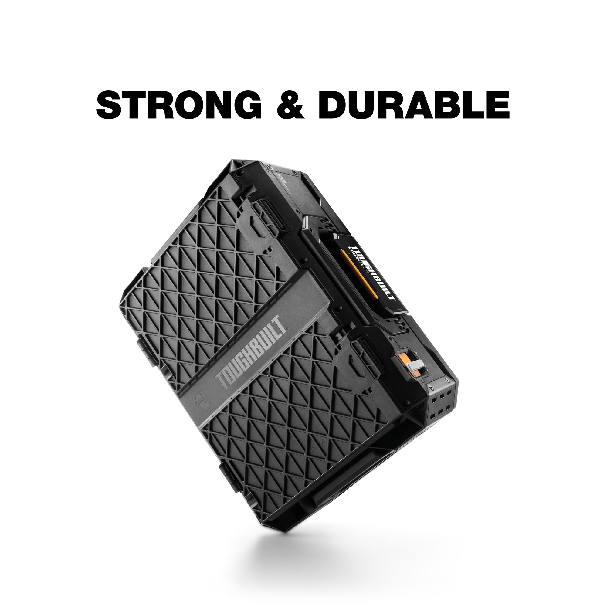 ToughBuilt StackTech Lockable Tool Box, Durable Plastic Storage Organizer, Black - Smart-nests