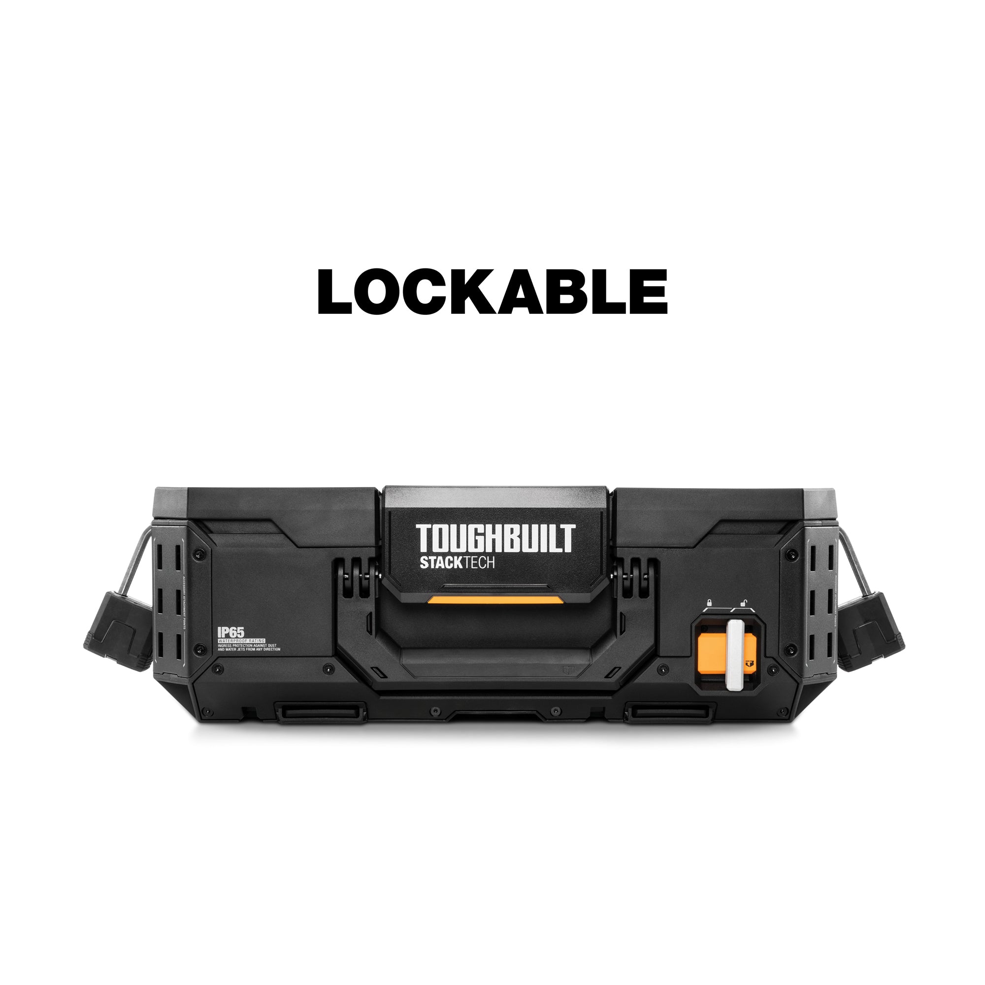 ToughBuilt StackTech Lockable Tool Box, Durable Plastic Storage Organizer, Black - Smart-nests