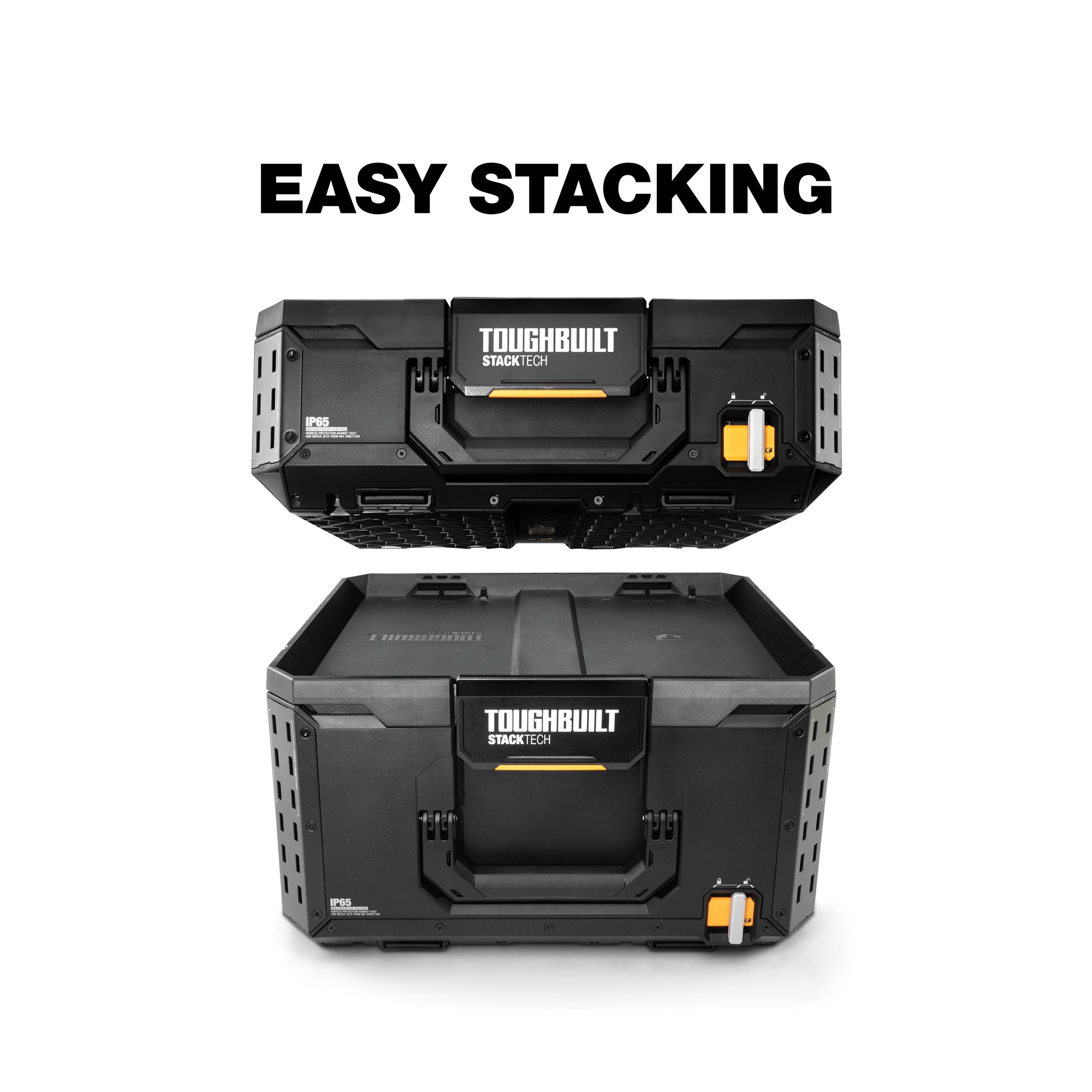 ToughBuilt StackTech Compact Tool Box Lockable Organizer with Removable Tray - Smart-nests
