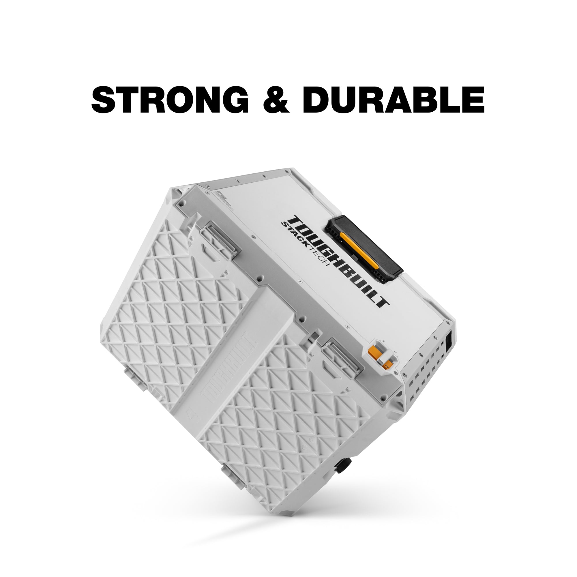 ToughBuilt StackTech XL Cooler, Stackable 38 Quart Hard Shell Ice Chest, White - Smart-nests