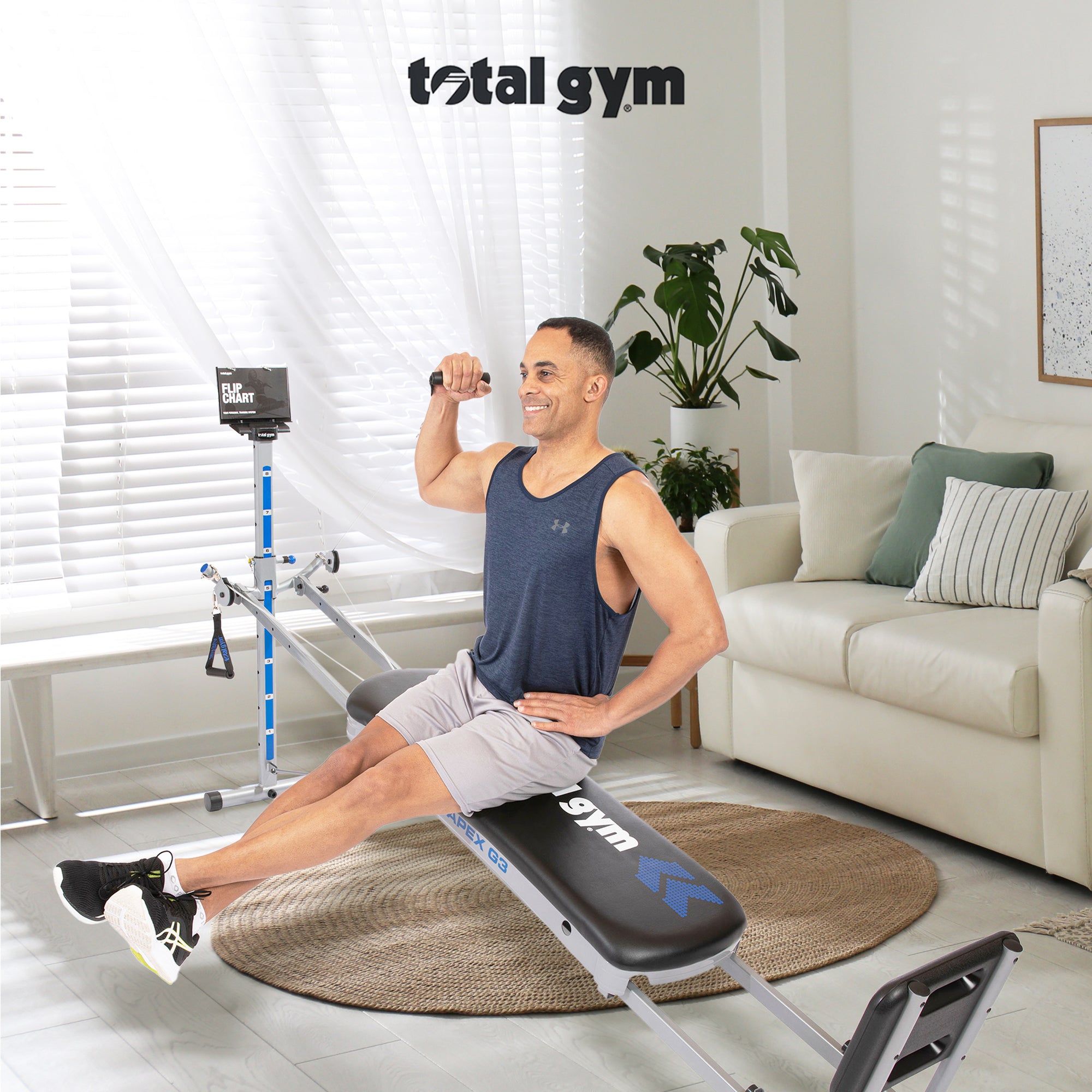 Total Gym APEX G3 Home Fitness Incline Weight Trainer with 8 Resistance Levels - Smart-nests