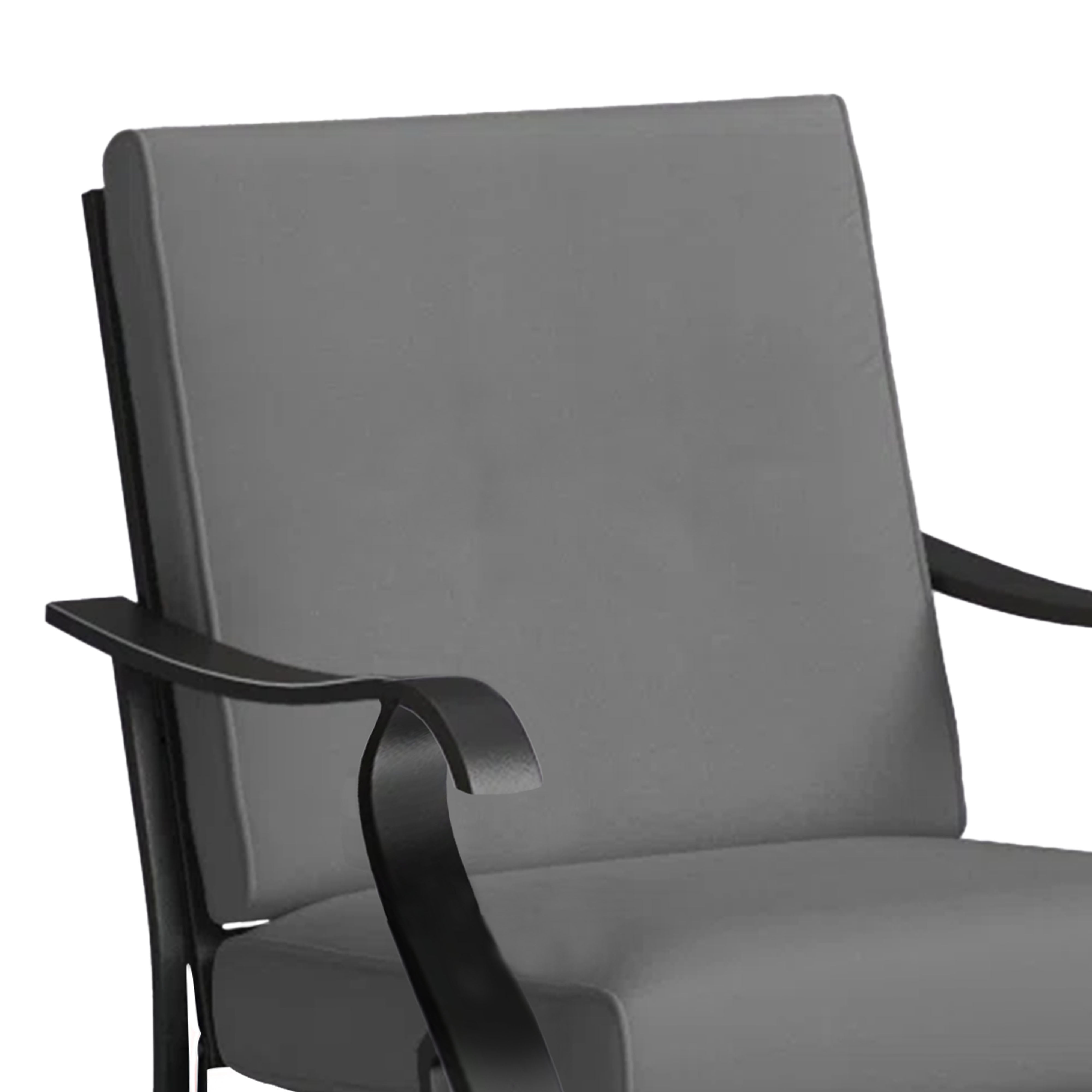 Four Seasons Courtyard Gramercy Sturdy Steel 3 Piece Rocking Bistro Set, Gray - Smart-nests
