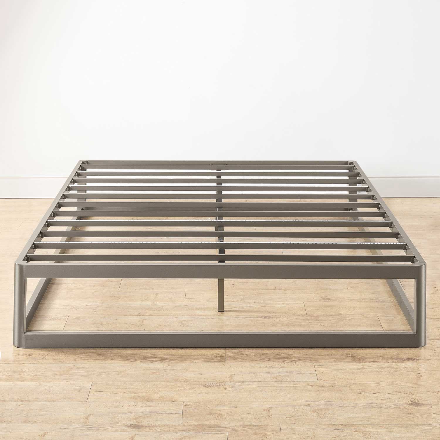 Mellow Ace of Base Metal Platform Low Profile Bed Frame, Round 12 Inch, King - Smart-nests