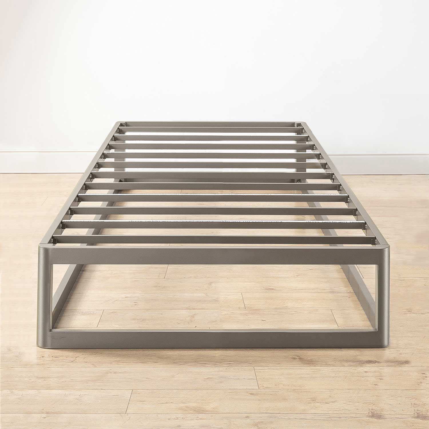 Mellow Ace of Base Metal Platform Low Profile Bed Frame, Round 12 Inch, King - Smart-nests