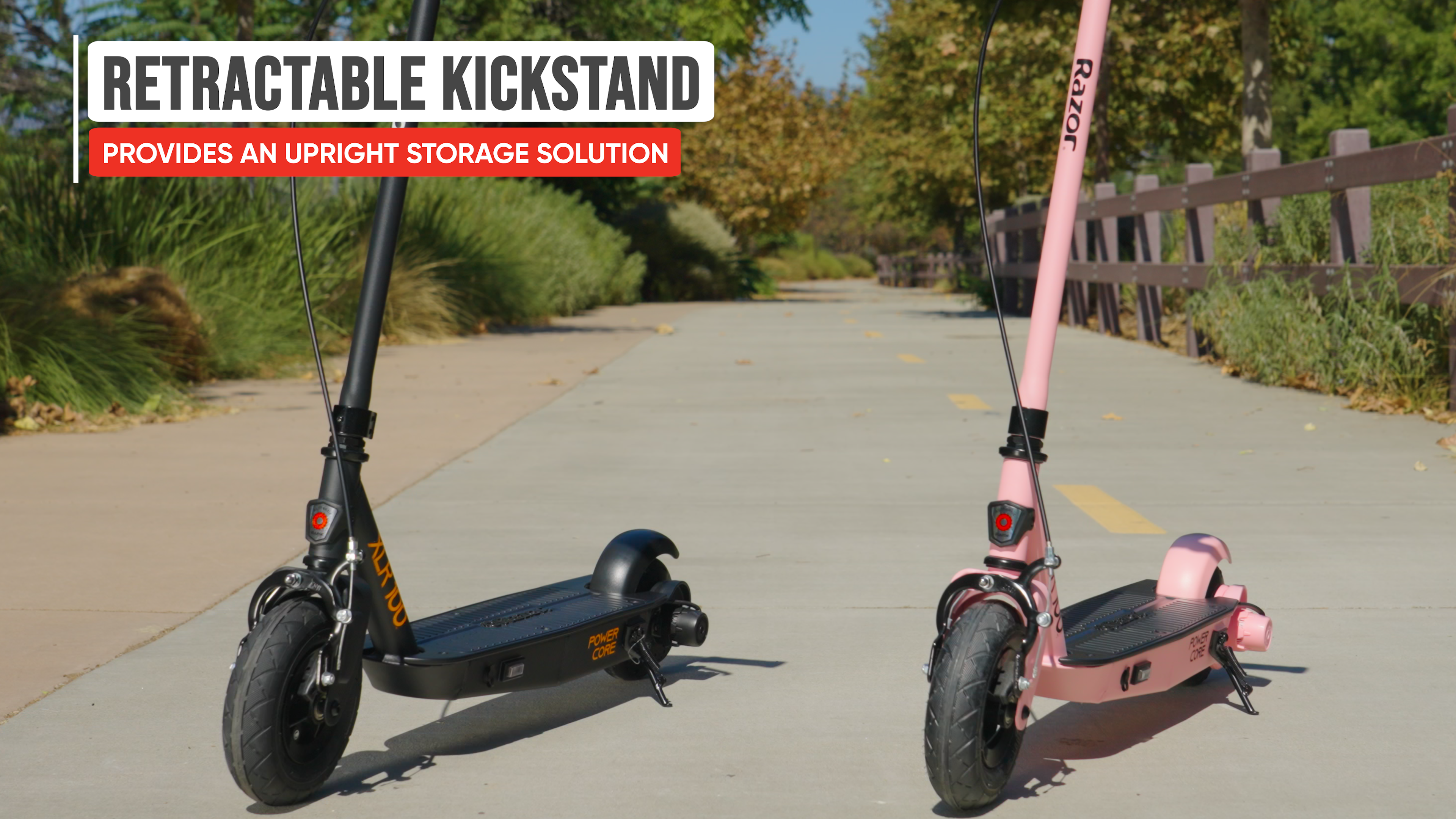 Razor Power Core XLR100 Electric Scooter Outdoor Ride-On Toy for Ages 8+, Pink - Smart-nests
