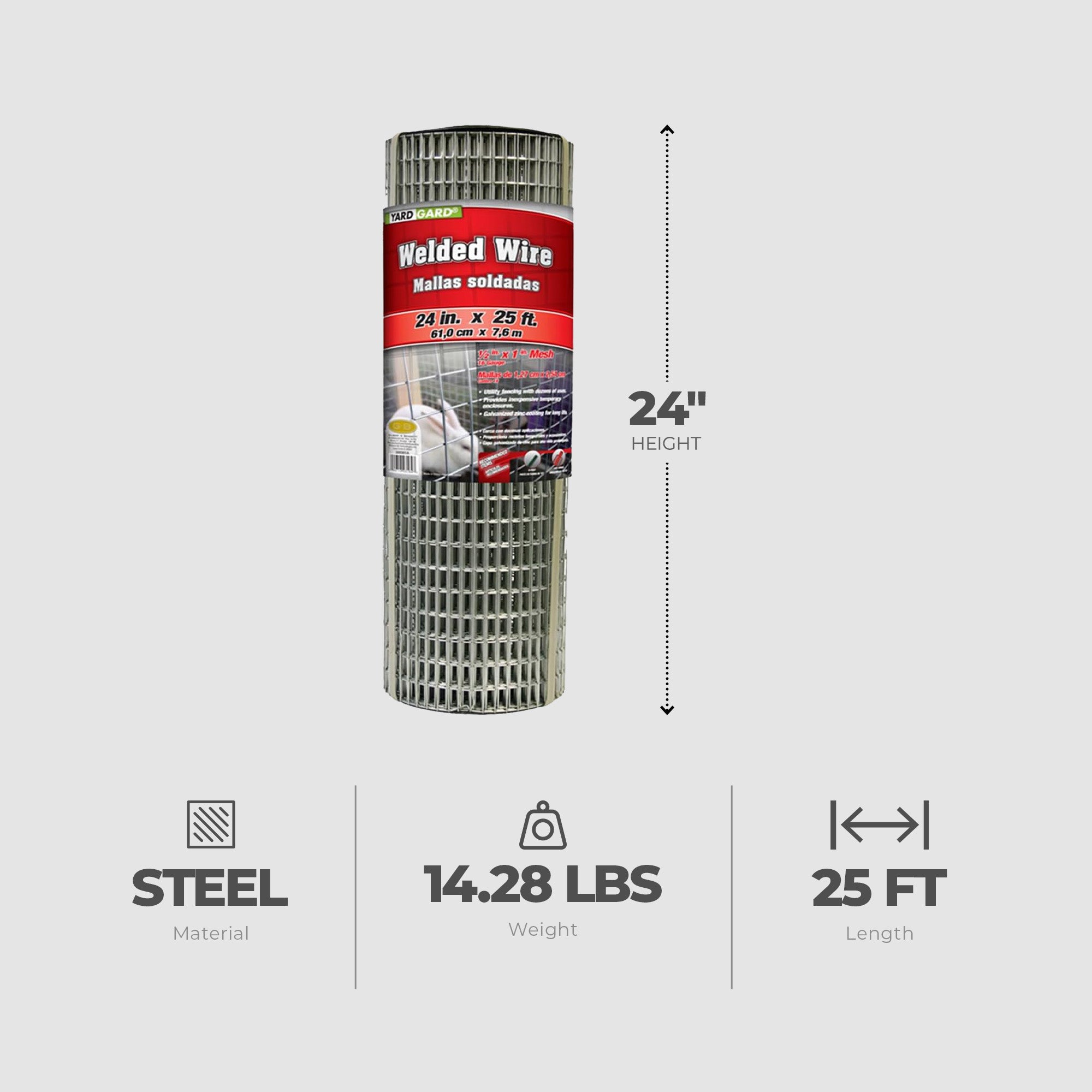 YardGard 14 Gauge Galvanized Welded Wire Fence for Lawn and Plant Care Products - Smart-nests