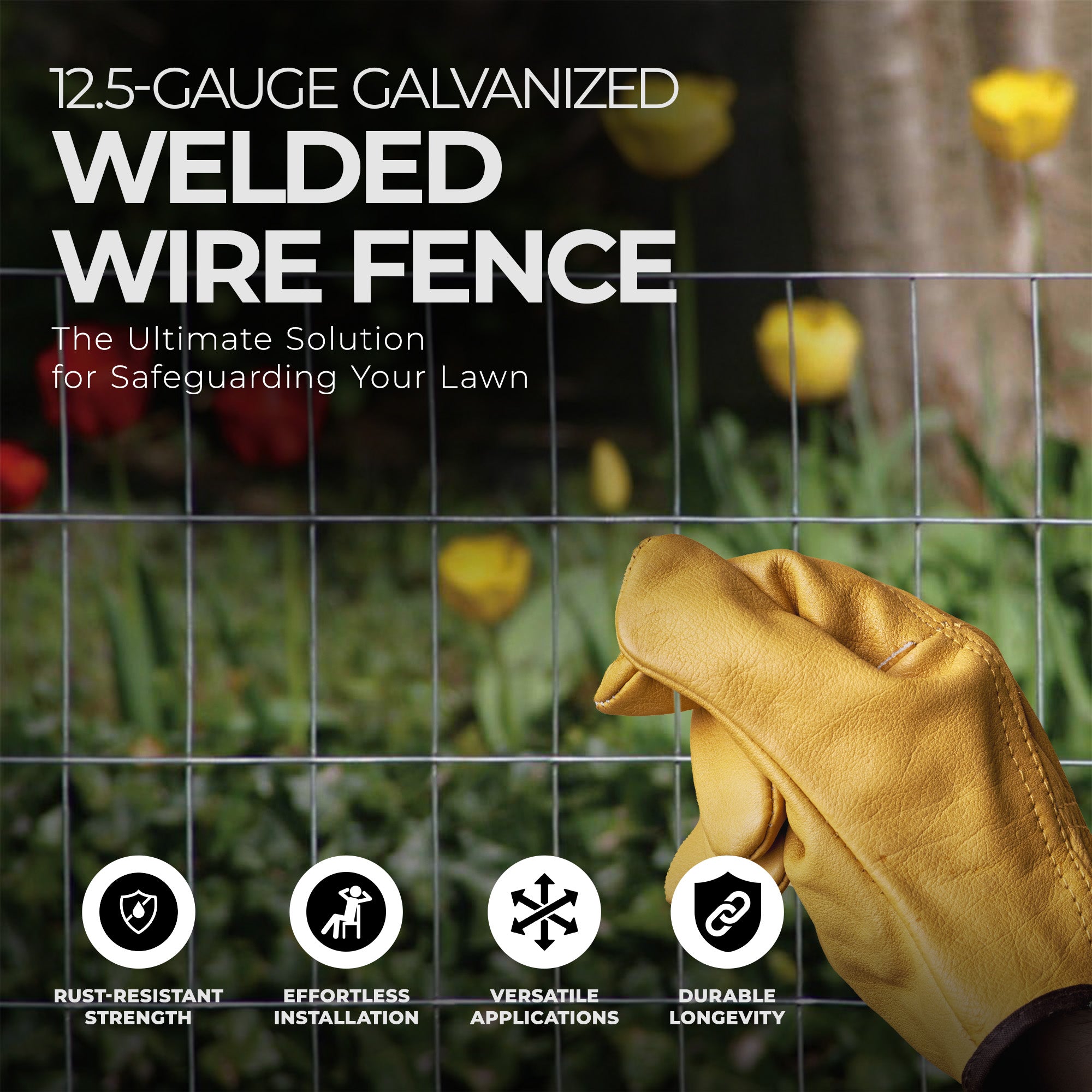 YardGard 12.5 Gauge Galvanized Welded Wire Fence for Lawn & Plant Care Products - Smart-nests