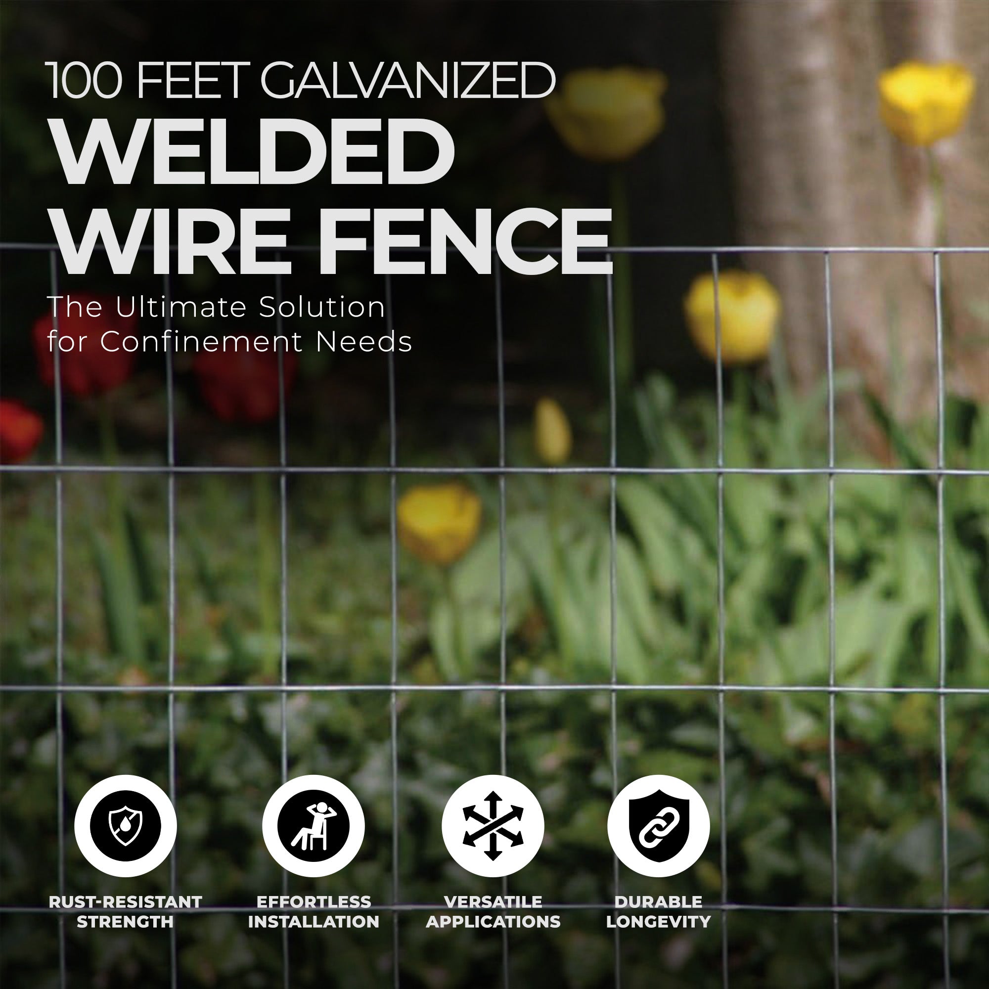 YARD GARD Galvanized Welded Wire Fence with Zinc Coating for Animals and Plants - Smart-nests