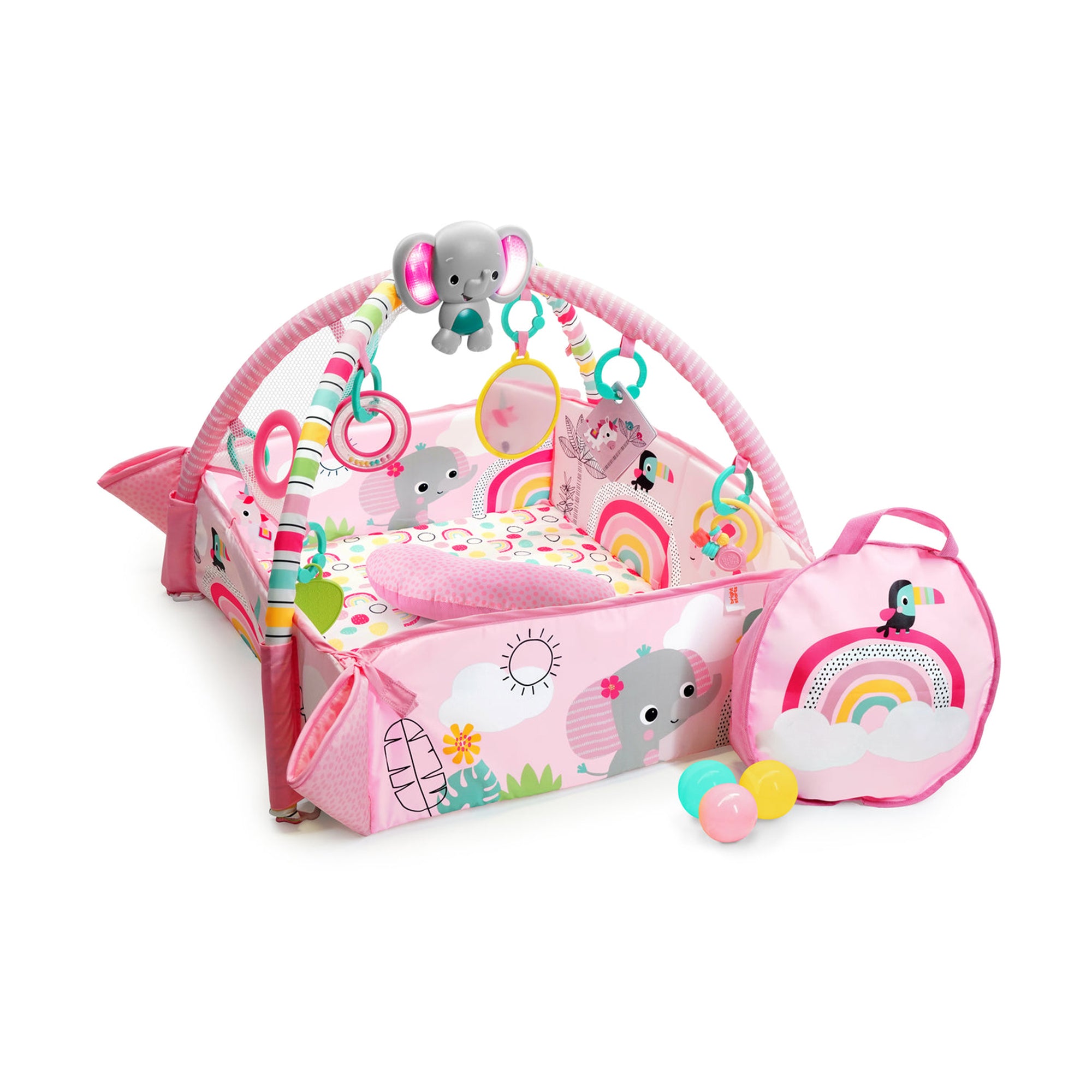 Bright Starts 5 in 1 Your Way Play Baby Activity Gym Ball Pit, Rainbow Tropics - Smart-nests